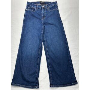 Banana Republic Wide Leg Crop Jeans Women's Size 26/2 Dark Wash Denim